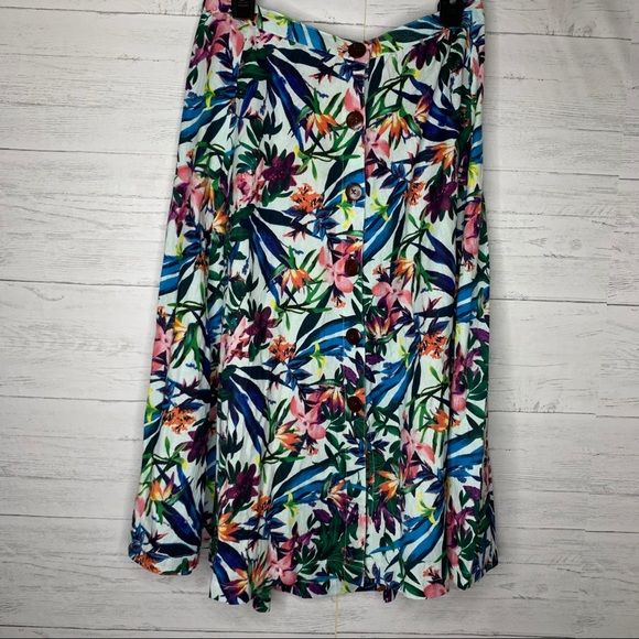 Flint & Moss Skirts Nwt Flintmoss Floral Flare Skirtlarge Poshmark